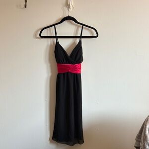 Elegant Black Dress with Red Accent-Perfect for Christmas!!!!